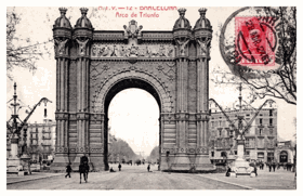 Barcelona - Arco de Triunfo - Španělsko (pohled)