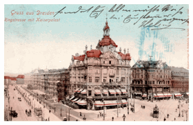 Gruss aus Dresden - Ringstrasse mit Kaiserpalast (pohled)