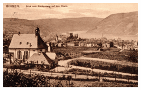 Bingen - Blick vom Rochusberg auf den Rhein (pohled)