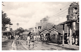 Pettah - or Native Town - Colombo - Cejlon, Srí Lanka - povozy (pohled)