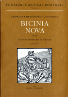 Bicinia Nova 1579 - Dvojlhlasé zpěvy