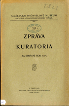 ZPRÁVA KURATORIA ZA SPRÁVNÍ ROK 1904