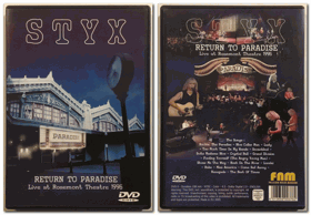 DVD - Styx – Return To Paradise (Live At Rosemont Theatre 1996)