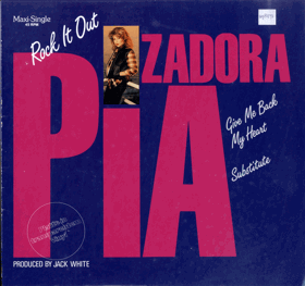 SP - Pia Zadora – Rock It Out - Give Me Back My Heart - Substitute - PRŮSVITNÝ VINYL !