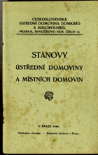 Stanovy ústřední domoviny a místních domovin