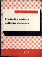 Předmět a metoda politické ekonomie