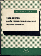 Hospodaření podle rozpočtu a úspornost v sovětském hospodářství