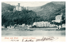 Gruss vom Rhein - Stolzenfels und Kapellen (pohled)