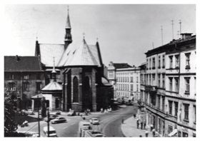 Kraków - Kosciól Franciszkanów (pohled)