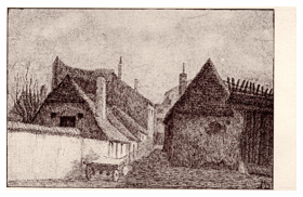 Vyškov před požárem - Farní ulice (pohled)