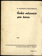 Česká mluvnice pro herce - DEDIKACE AUTORKY NA TITULU