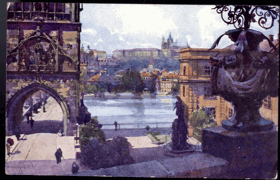 Praha - Hradčany z Klementina (pohled)