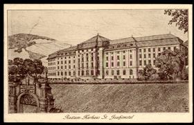 Radium-Kurhaus-Hotel, St. Joachimstal - Jáchymov (pohled)