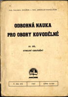 Odborná nauka pro obory kovodělné III. - Strojní obrábění
