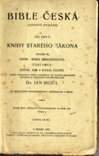 Bible česká - Starý zákon - Knihy Starého zákona I - svazek III.