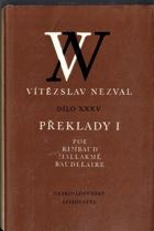 Překlady. Sv. 1, Poe, Rimbaud, Mallarmé, Baudelaire