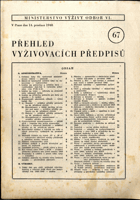 Přehled vyživovacích předpisů 67