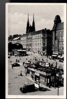 Brünn - Vor dem Bahnhof - Brno - Před nádražím - auta (pohled)