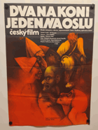 Filmový plakát - Dva na koni, jeden na oslu