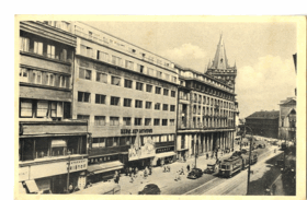 Praha - Příkopy - tramvaj (pohled)