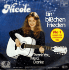 SP - Nicole - Ein bischen Frieden, Thanh You, Merci, Danke