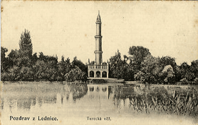 Lednice - Turecká věž (pohled)