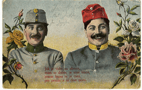 Dva vojáci (pohled)