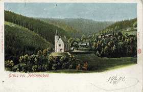 Gruss aus Johannisbad - Jánské Lázně (pohled)