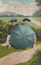 Za deštníkem (pohled)