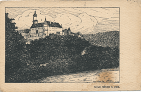 Nové Město nad Metují - pohled na zámek (pohled)