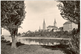 Čáslav - pohled od Předměstského rybníka (pohled)