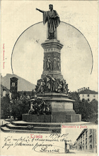 Trento - Monumento a Dante (pohled)