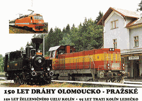Parní lokomotiva 422.025 - 150 let dráhy Olomoucko - Pražské (pohled)