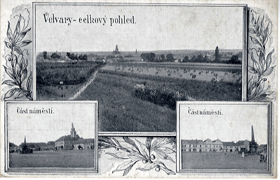 Velvary - celkový pohled, tříokénko (pohled)