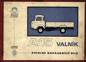 AVIA - A 15 valnik - Katalog náhradních dílů