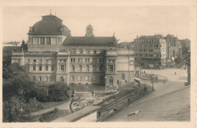 Plzeň - Městské divadlo - Pilsen - Stadttheater (pohled)