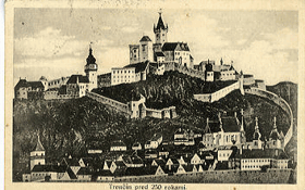 Trenčín před 250 roky (pohled)