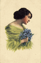 Dívka s květinami 2 (pohled)