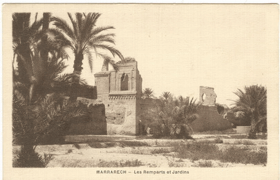 Maroko - Marrakech - Les Remparts et Jardins (pohled)