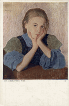 Januszewski Jan - Dívka za stolem (pohled)