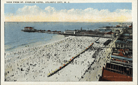 View from St. Charles Hotel, Atlantic City, N.J. (pohled)