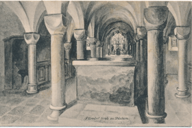 Podzemní kostel sv. Kosmi a Damiana ve Staré Boleslavi z r. 928 (pohled)
