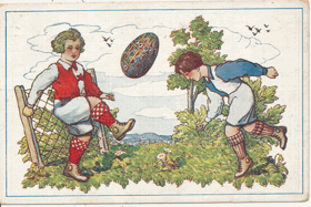 Velikonoční pozdrav - vajíčko (pohled)