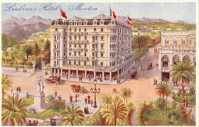 Leubner´s Hotel, Menton (pohled)