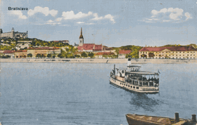 Bratislava - parník na Dunaji (pohled)
