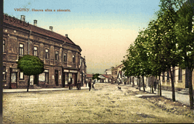 Vrútky - Husova ulica a námestie (pohled)