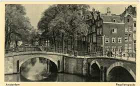 Nizozemsko - Amsterdam - kanál (pohled)