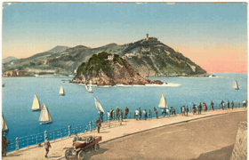 Španělsko - San Sebastian - Isla de Sta (pohled)