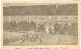 Kasárna 1. čs. jízdního Jana Jiskry z Brandýsa pluku v Terezíně (pohled)