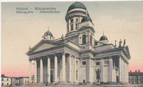 Finsko - Helsinki -Nikolainkirkko (pohled)